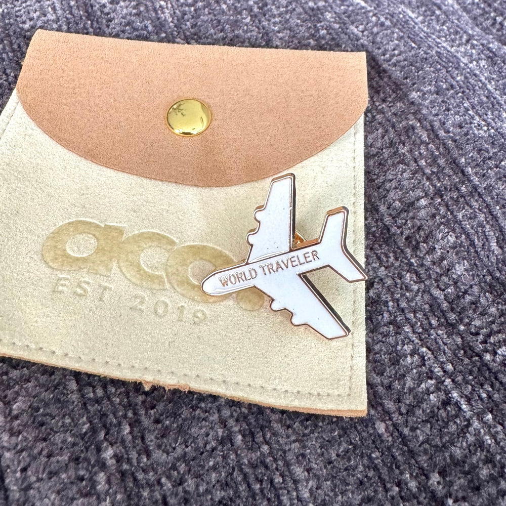 World Traveler Pin