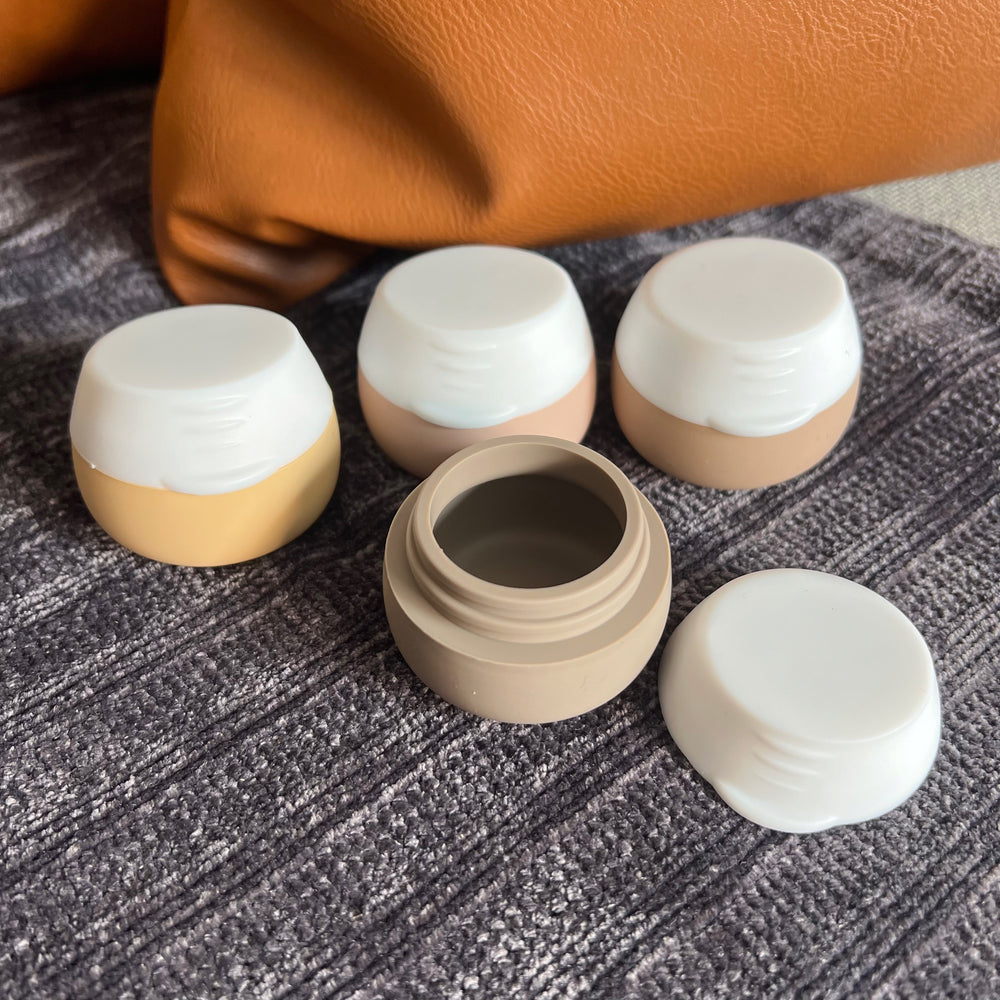 Cream Travel Containers